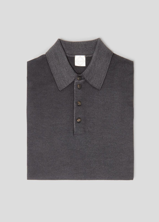 Pal zileri ultra fine knit polo (mushroom)