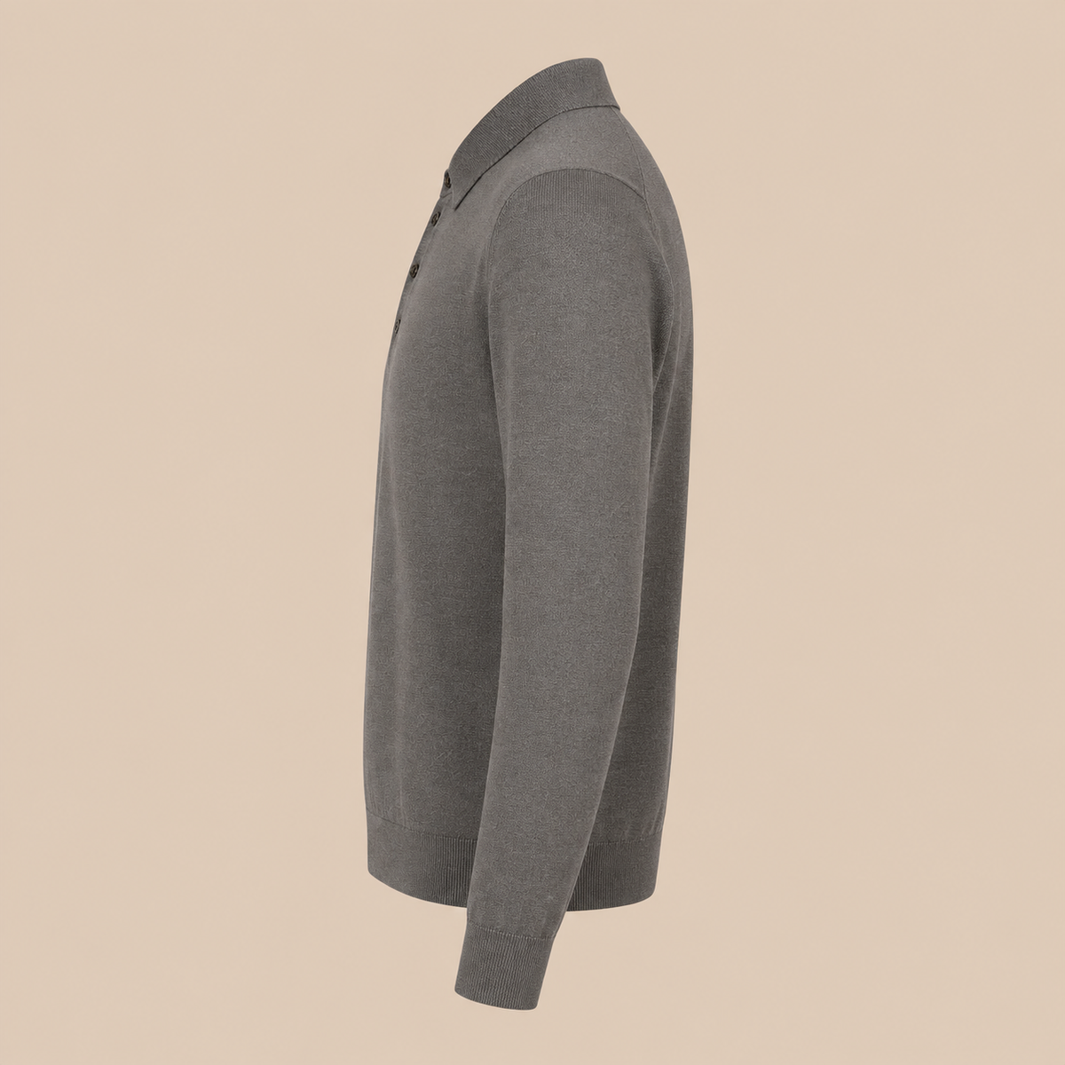 PAL ZILERI Silk Knit Polo -  Bronze