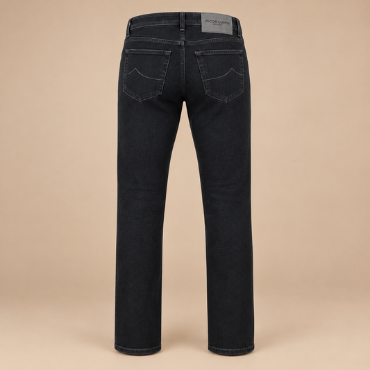 JACOB COHEN Bard Horse Hair Badge 5 pocket Jeans - Black.