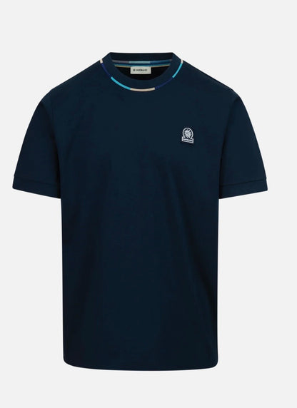 Sandbanks Badge Logo T - navy