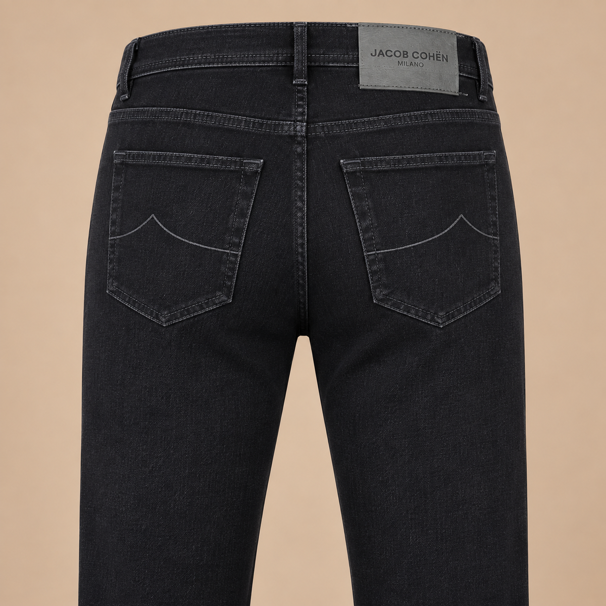 JACOB COHEN Bard Horse Hair Badge 5 pocket Jeans - Black.