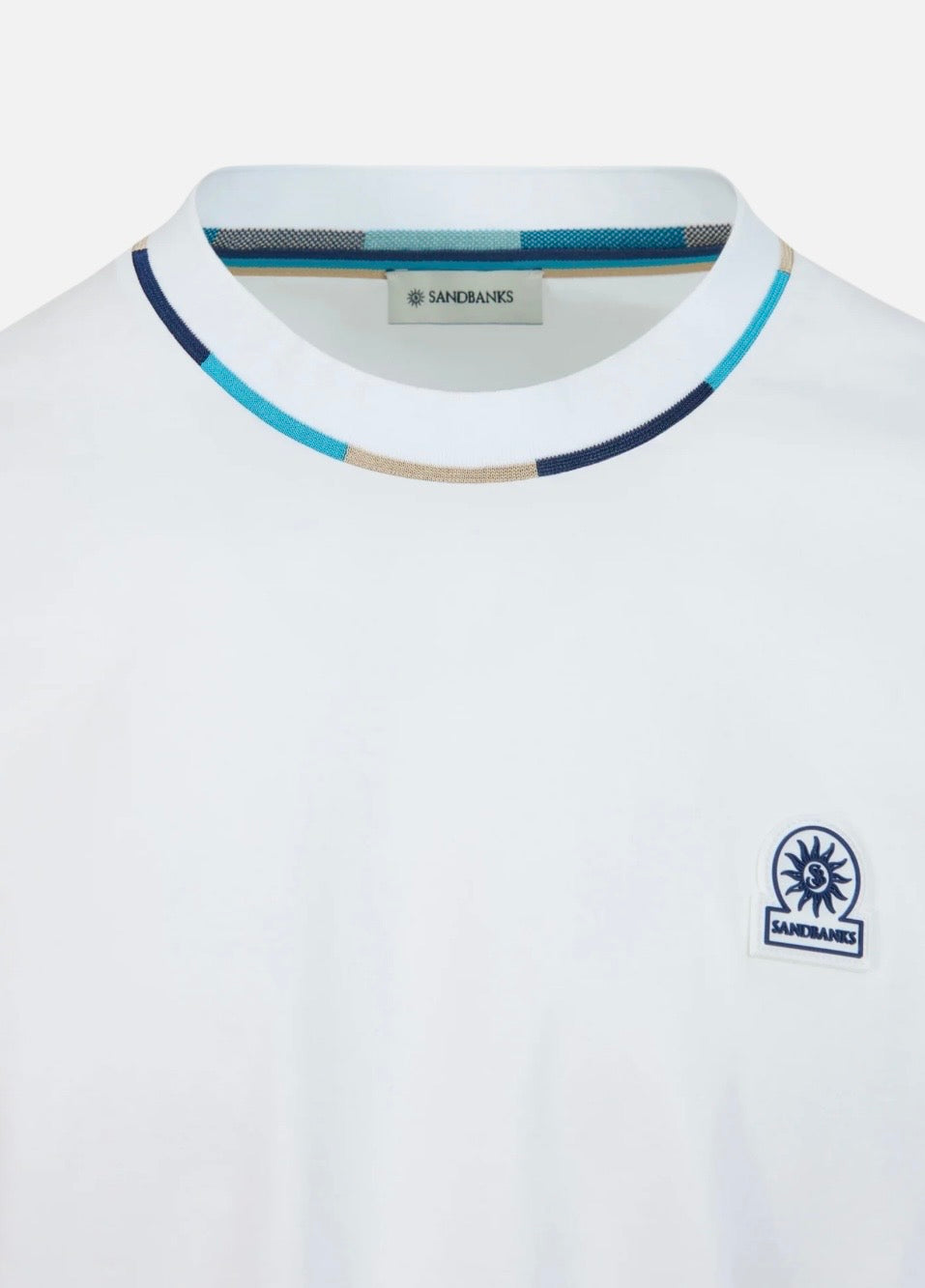 Sandbanks Badge Logo T - white