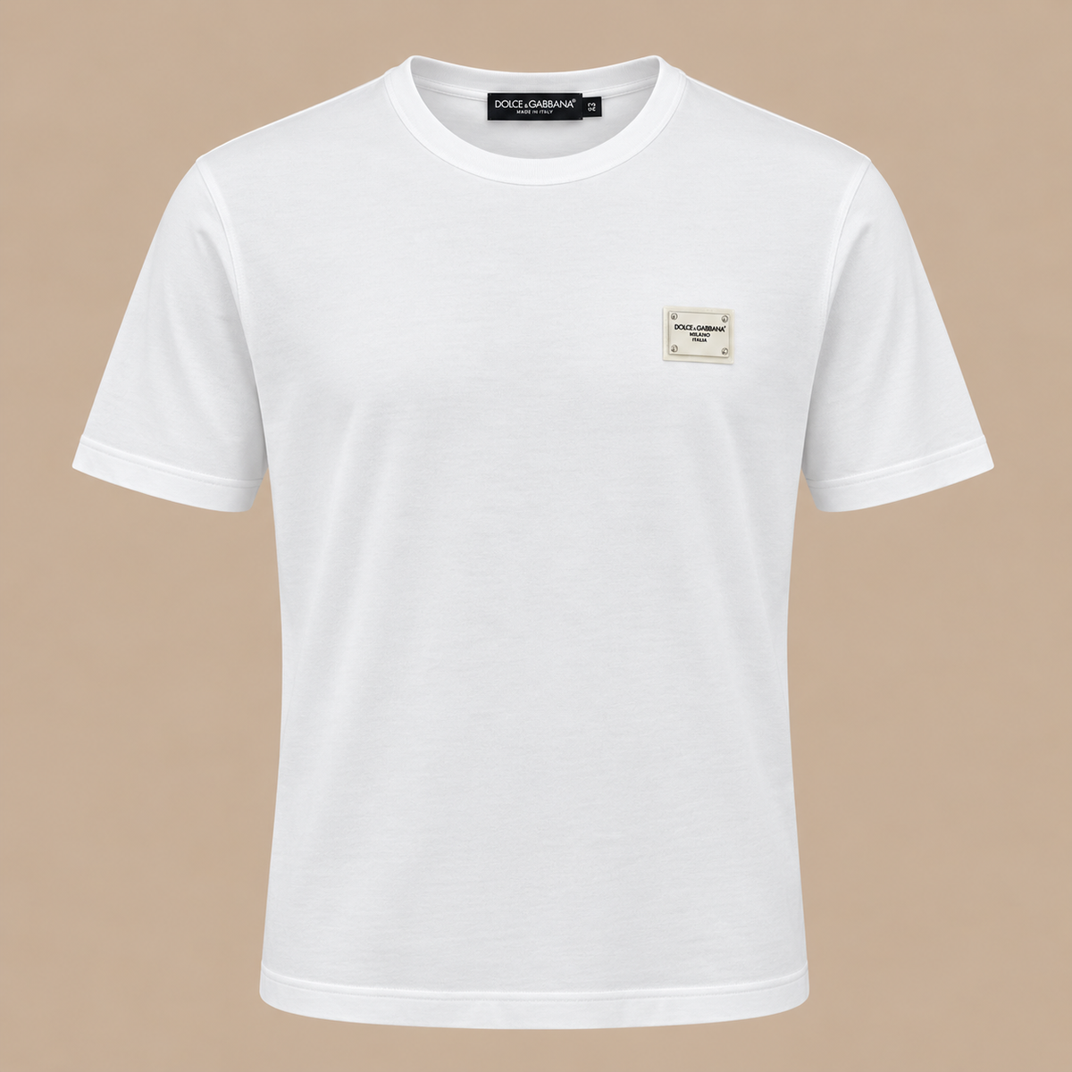 DOLCE & GABANNA Plaque Tee - White.