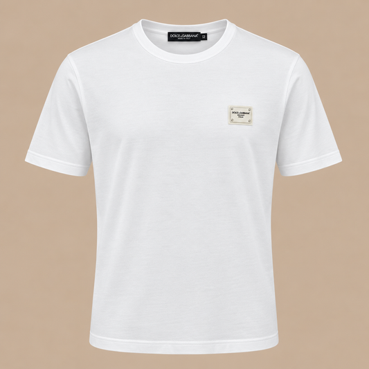 DOLCE & GABANNA Plaque Tee - White.