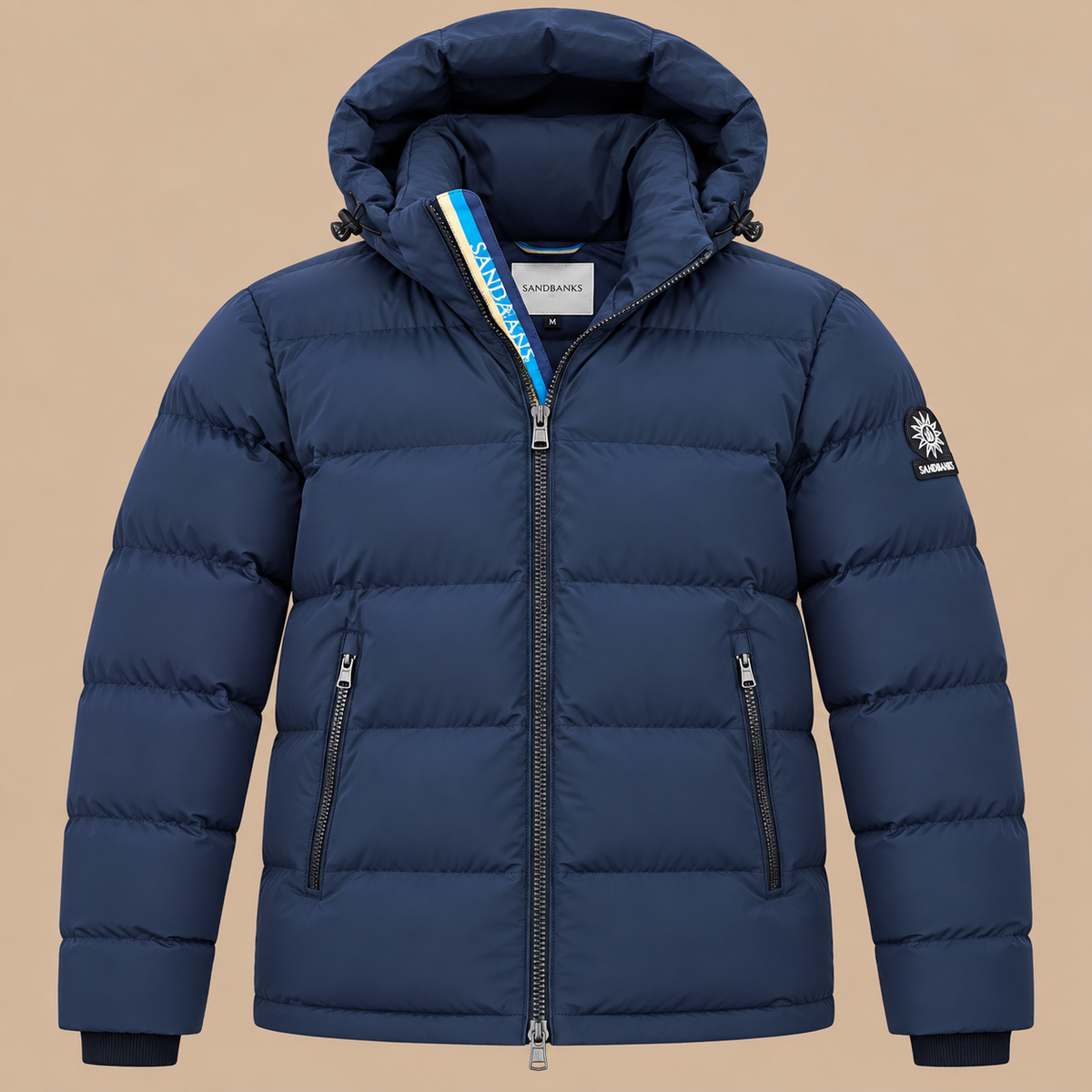 SANDBANKS Banks Puffer Coat - Navy
