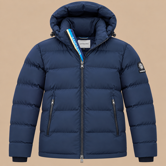 SANDBANKS Banks Puffer Coat - Navy