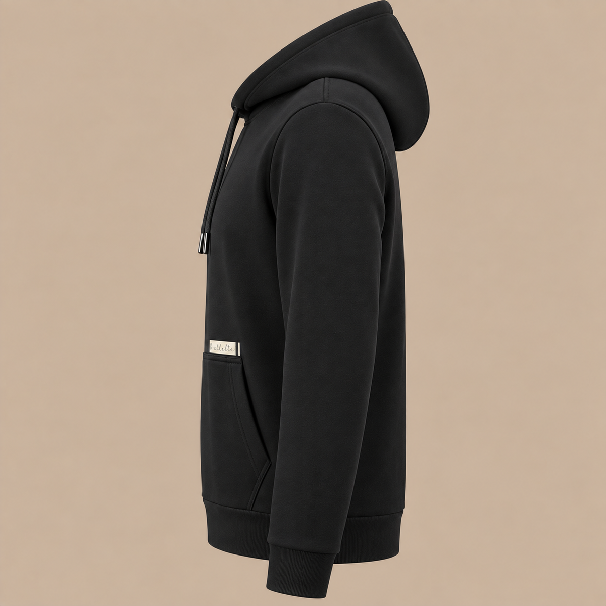 BULLETTO  Label Hoodie - Black.