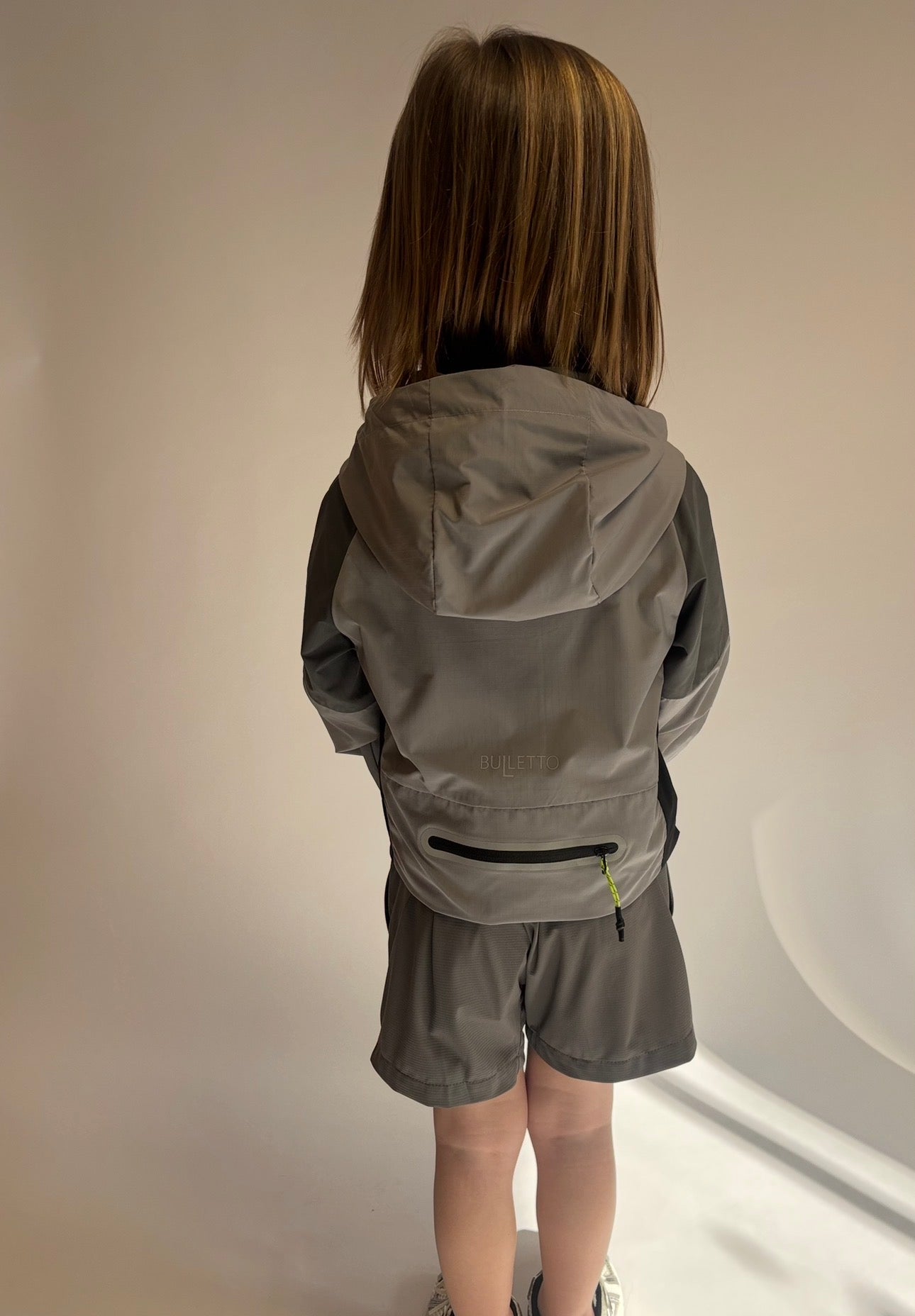 Bulletto  kids tri jacket grey black silver