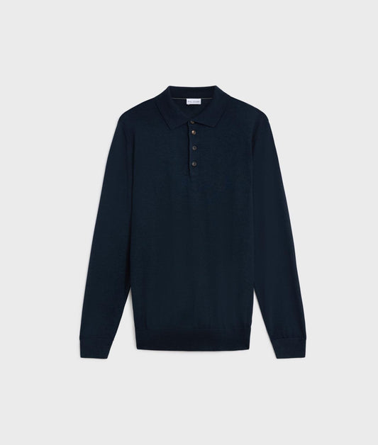 Pal zileri ultra fine knit polo (navy)
