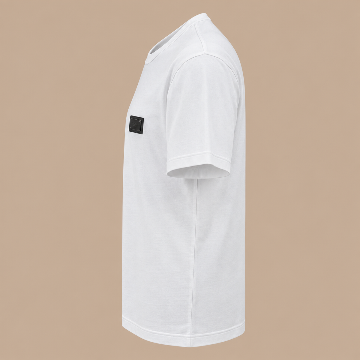DOLCE & GABANNA Plaque Tee - White / Black.