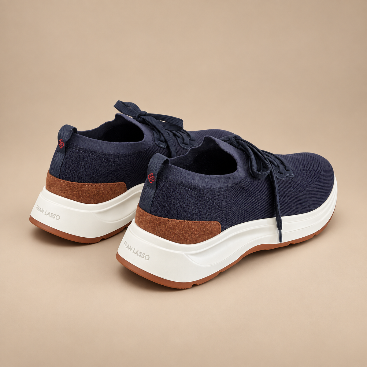 GRAN SASSO SCARPE Knit Sneaker - Navy.