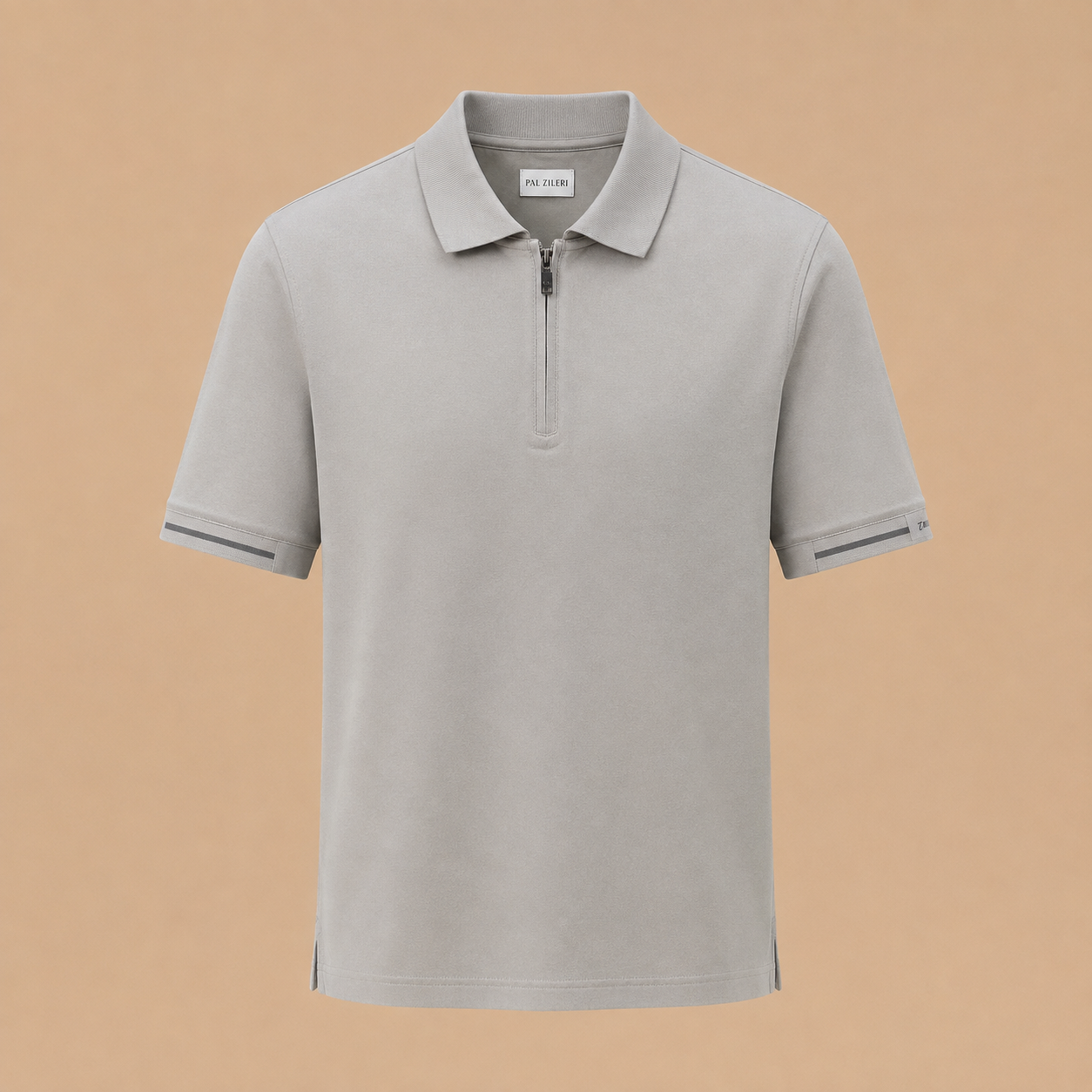 PAL ZILERI Short Sleeve Polo - Grey