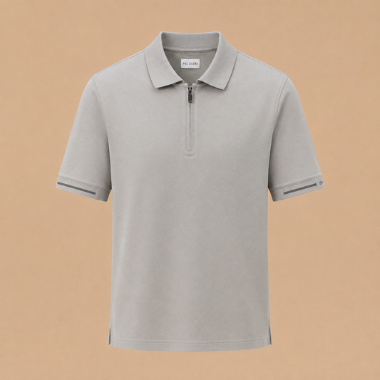 PAL ZILERI Short Sleeve Polo - Grey