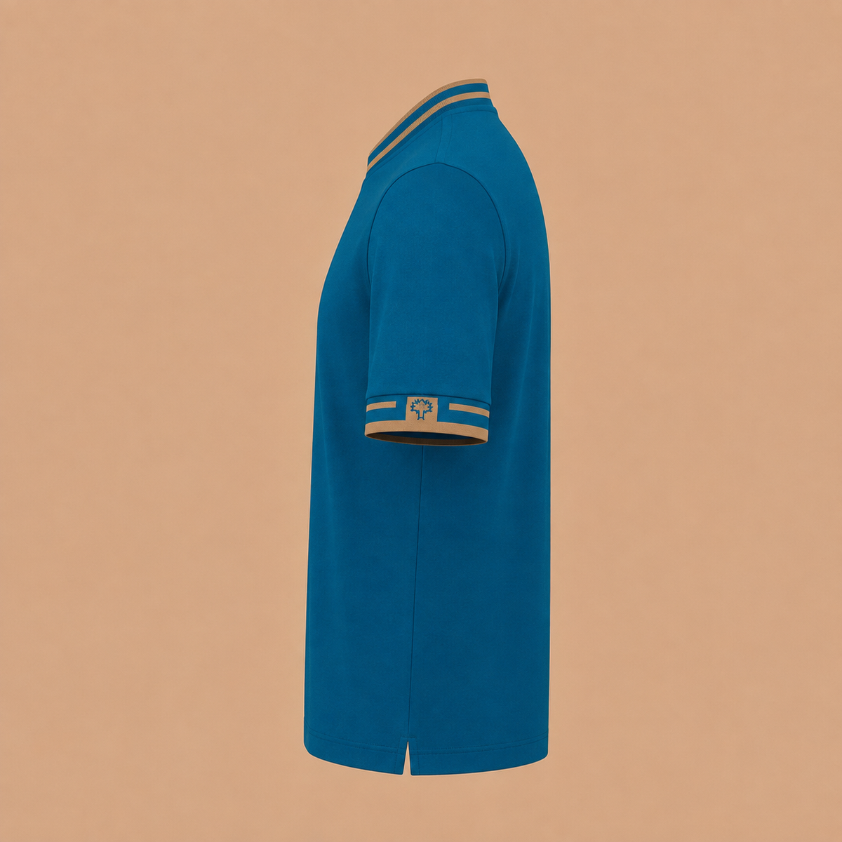 PAL ZILERI Trim Detail Tee - Aqua / Beige