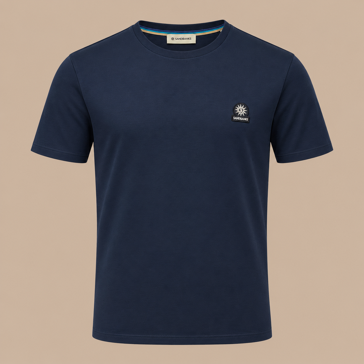 SANDBANKS Badge Logo Tee - Navy