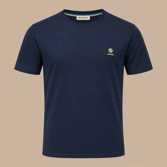 SANDBANKS Badge Logo Tee - Navy