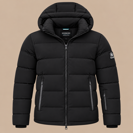 SANDBANKS Banks Waterproof Puffer Coat - Black