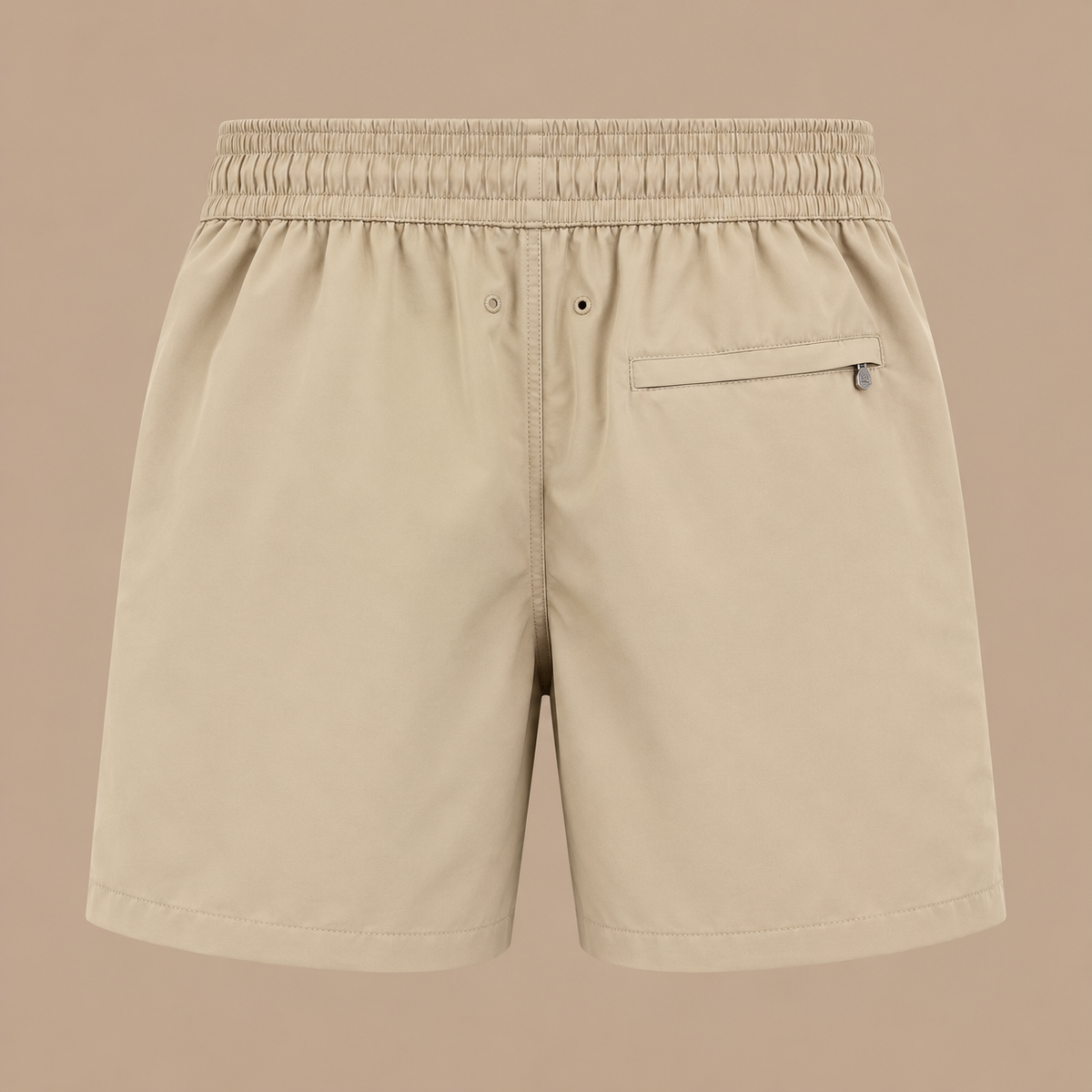 SANDBANKS Badge Logo Swim Shorts - Beige.