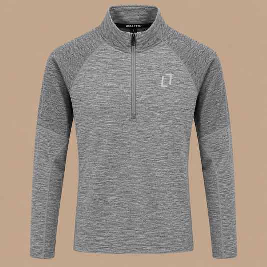 BULLETTO 1/4 Zip - Mid Grey.