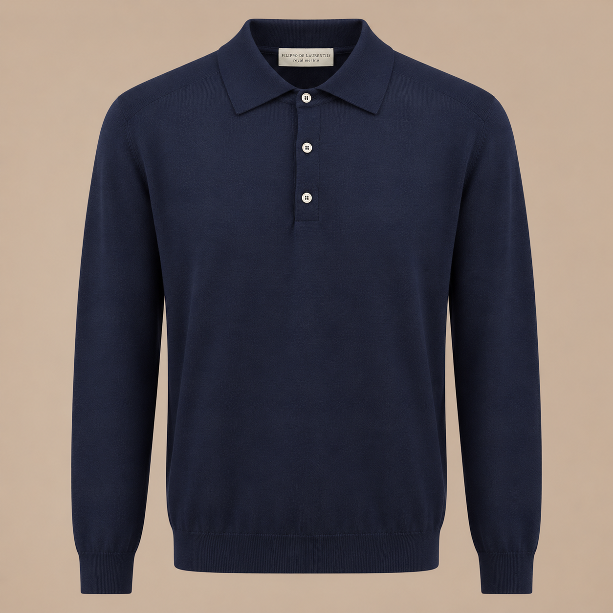 FILLIPPO DE LAURENTIIS Button Polo - Navy