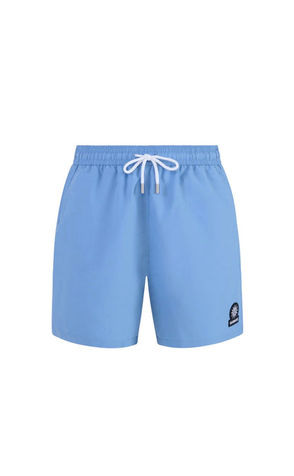 Sandbanks Badge Logo Swim Short -dusty blue