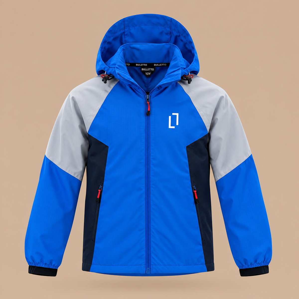 KIDS BULLETTO Tri Jacket - Royal / Grey.