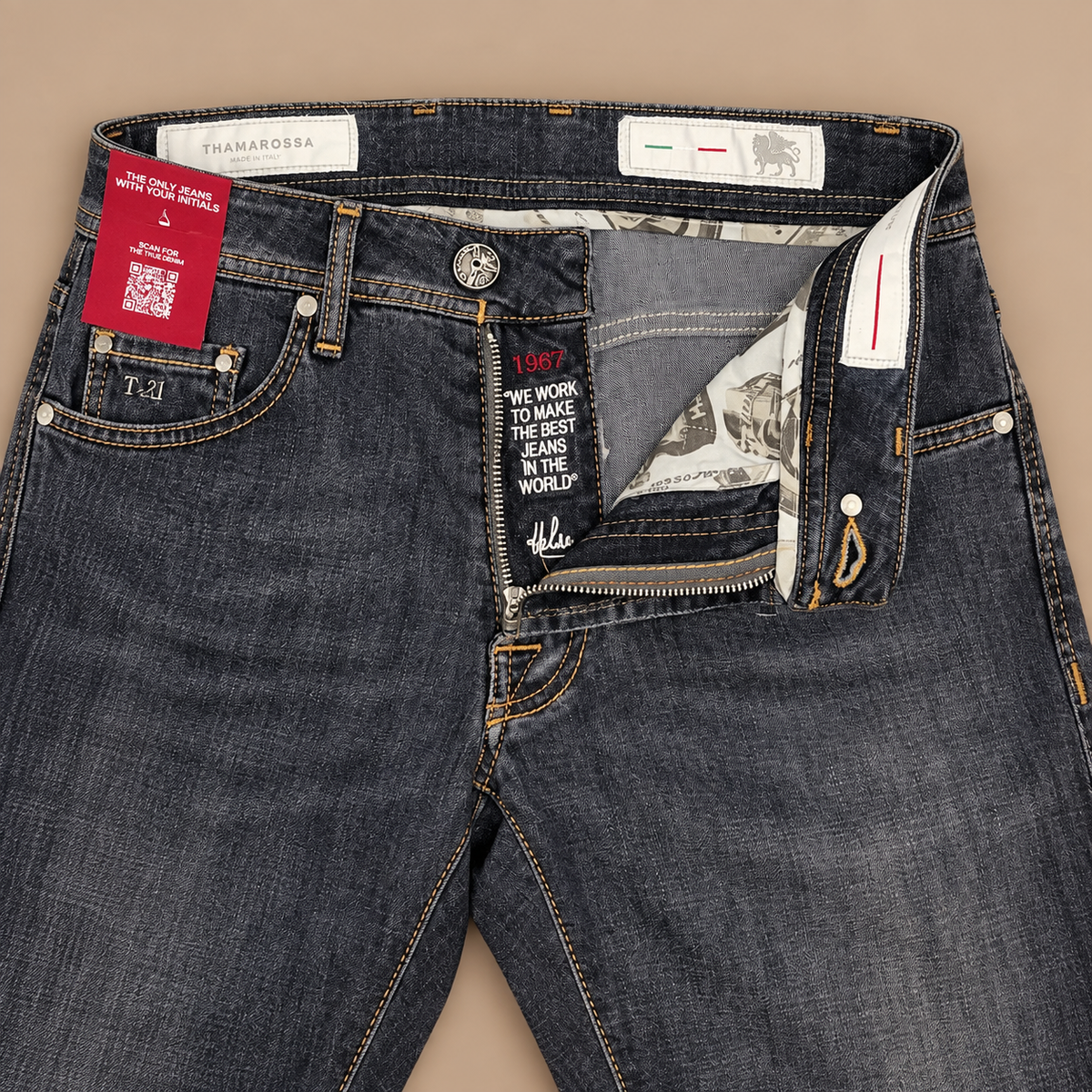 TRAMAROSSA Leonardo  5 Pocket Jeans - Grey.