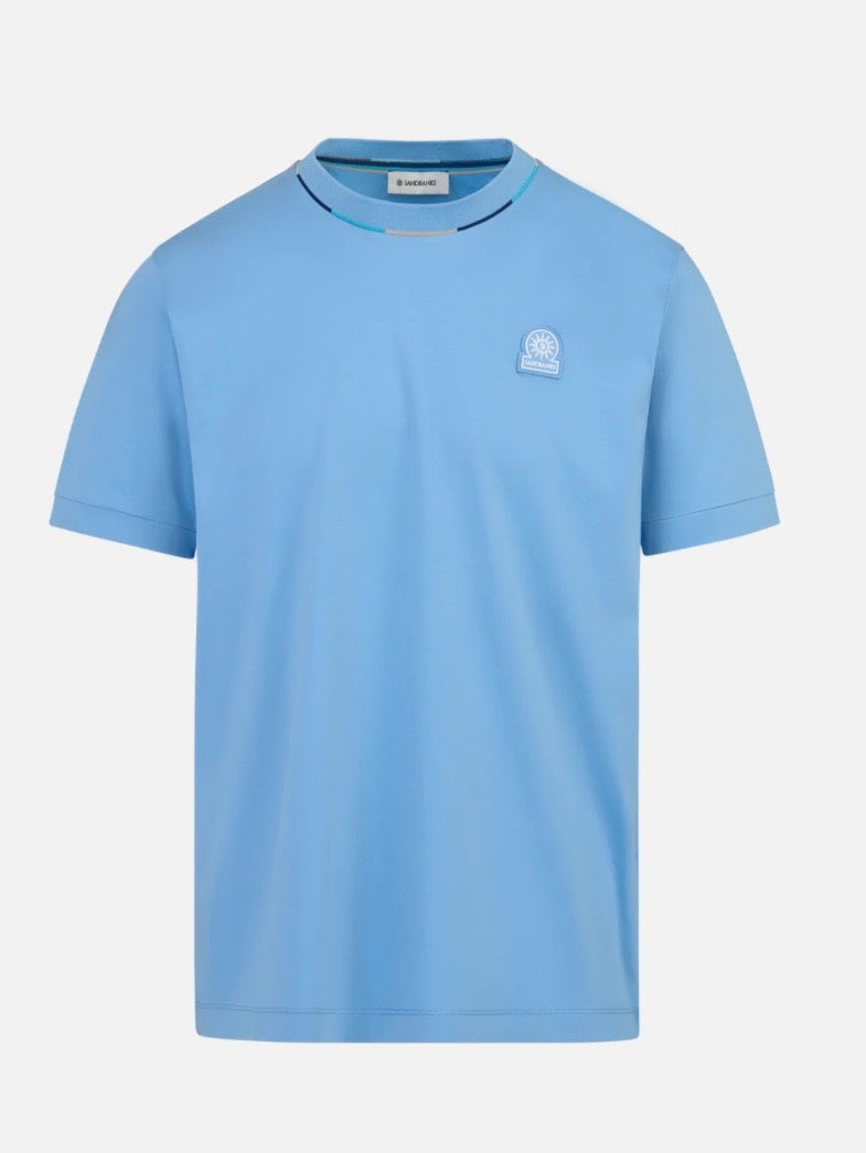 Sandbanks Badge Logo T - sky blue