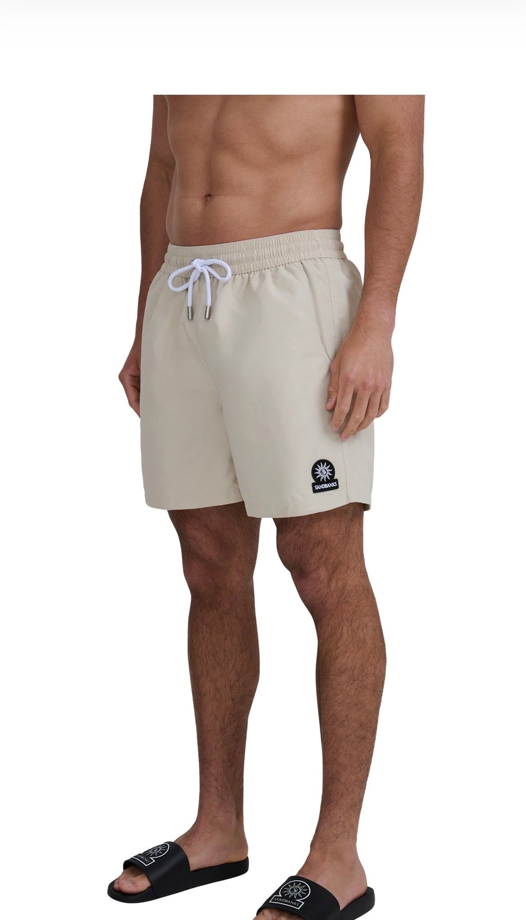 Sandbanks Badge Logo Swim Short -stone