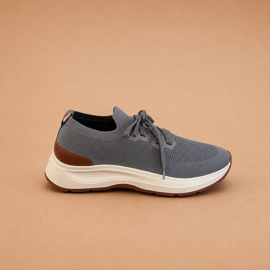 GRAN SASSO Grey Knit Sneaker