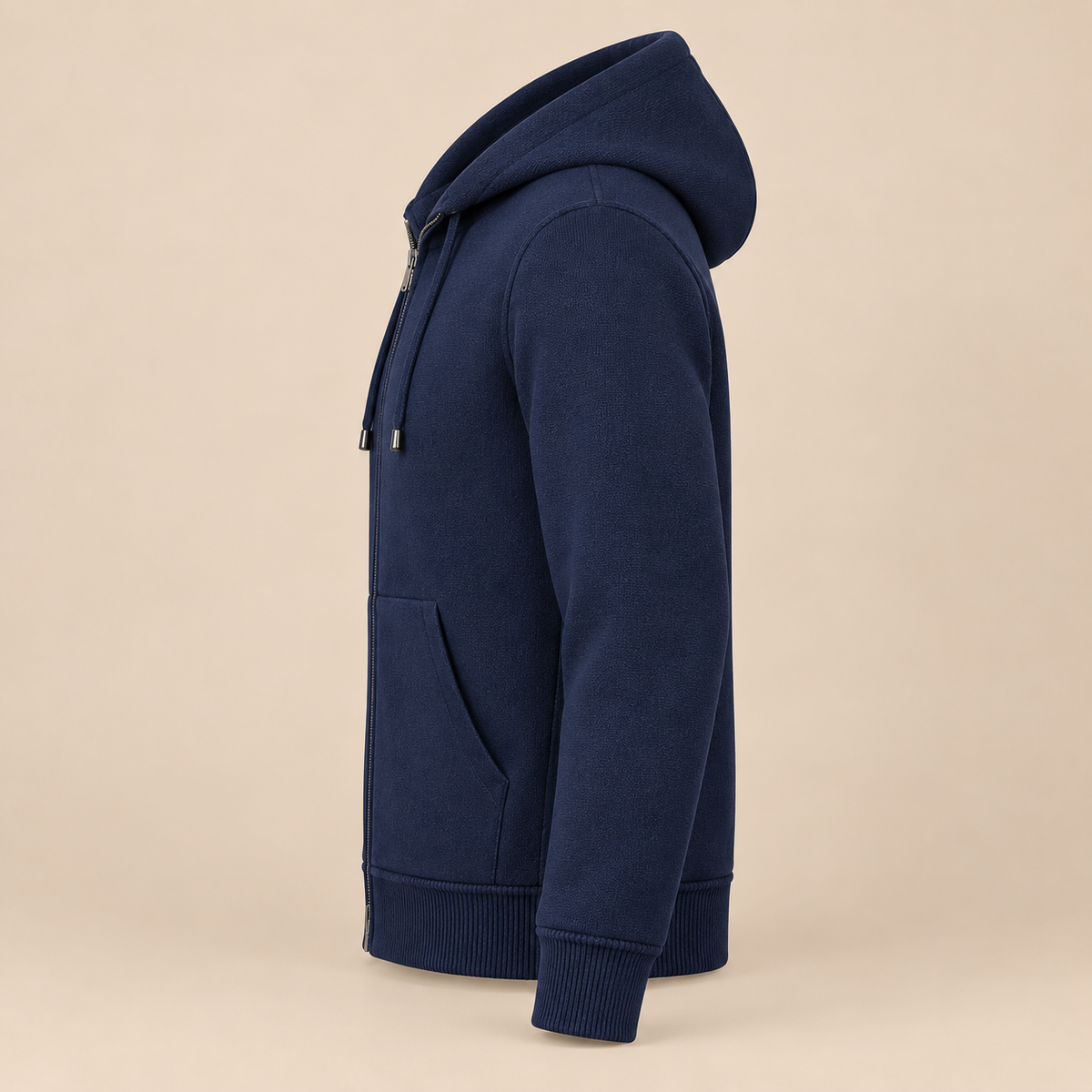 FILIPPO DE LAURENTIIS Zip Hooded Cardigan - Navy.