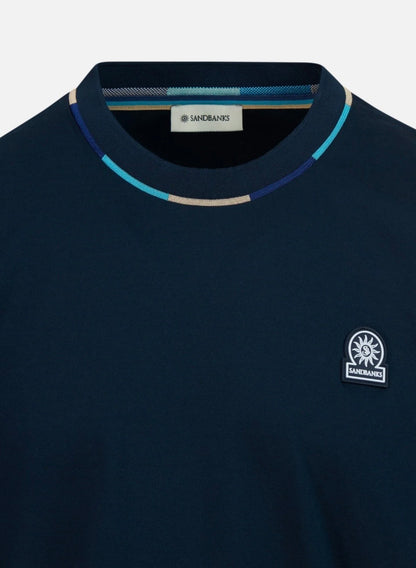 Sandbanks Badge Logo T - navy