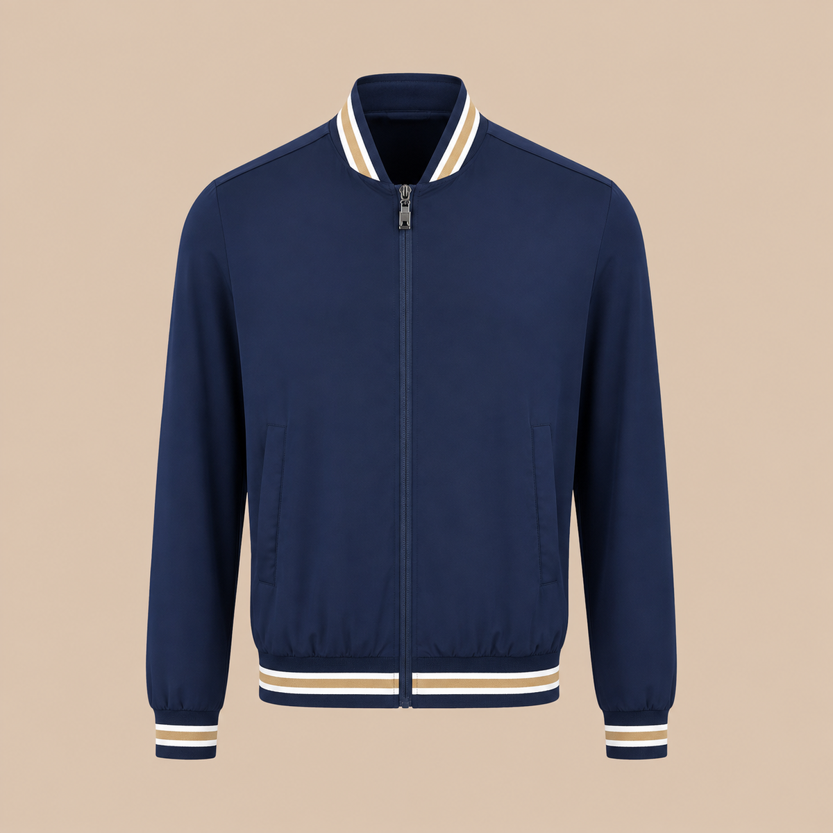 PAL ZILERI Bomber Jacket - Navy / Cream