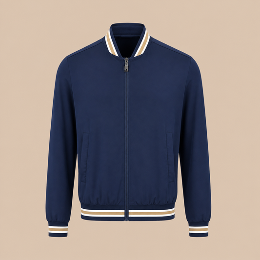 PAL ZILERI Bomber Jacket - Navy / Cream