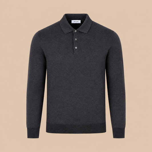 Gran Sasso 3 Button Merino Knitwear - Charcoal