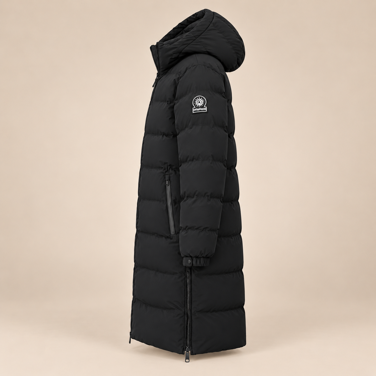 SANDBANKS TECHNICAL WATERPROOF LONG PUFFER COAT -Navy.