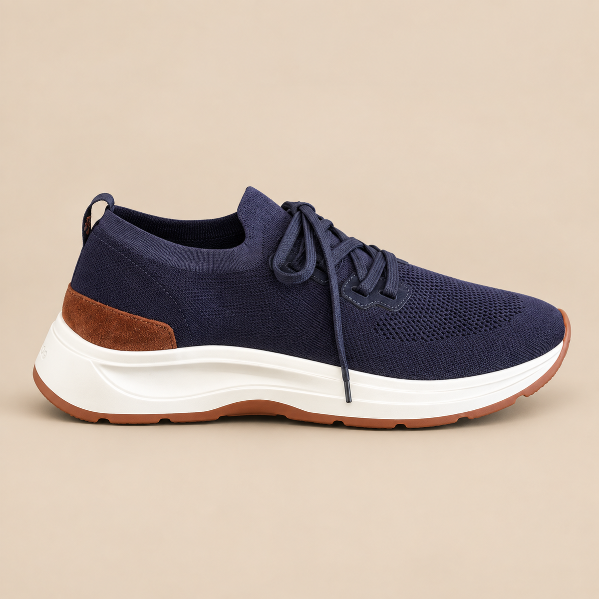 GRAN SASSO SCARPE Knit Sneaker - Navy.