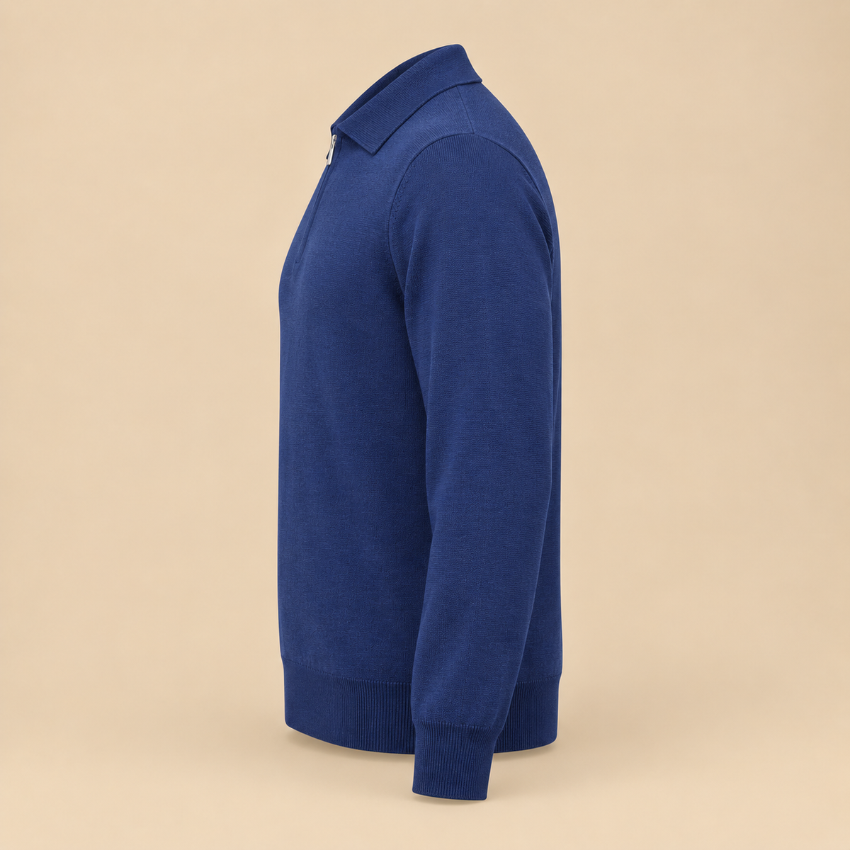 FILIPPO DE LAURENTIIS Zip Polo - Mid Blue