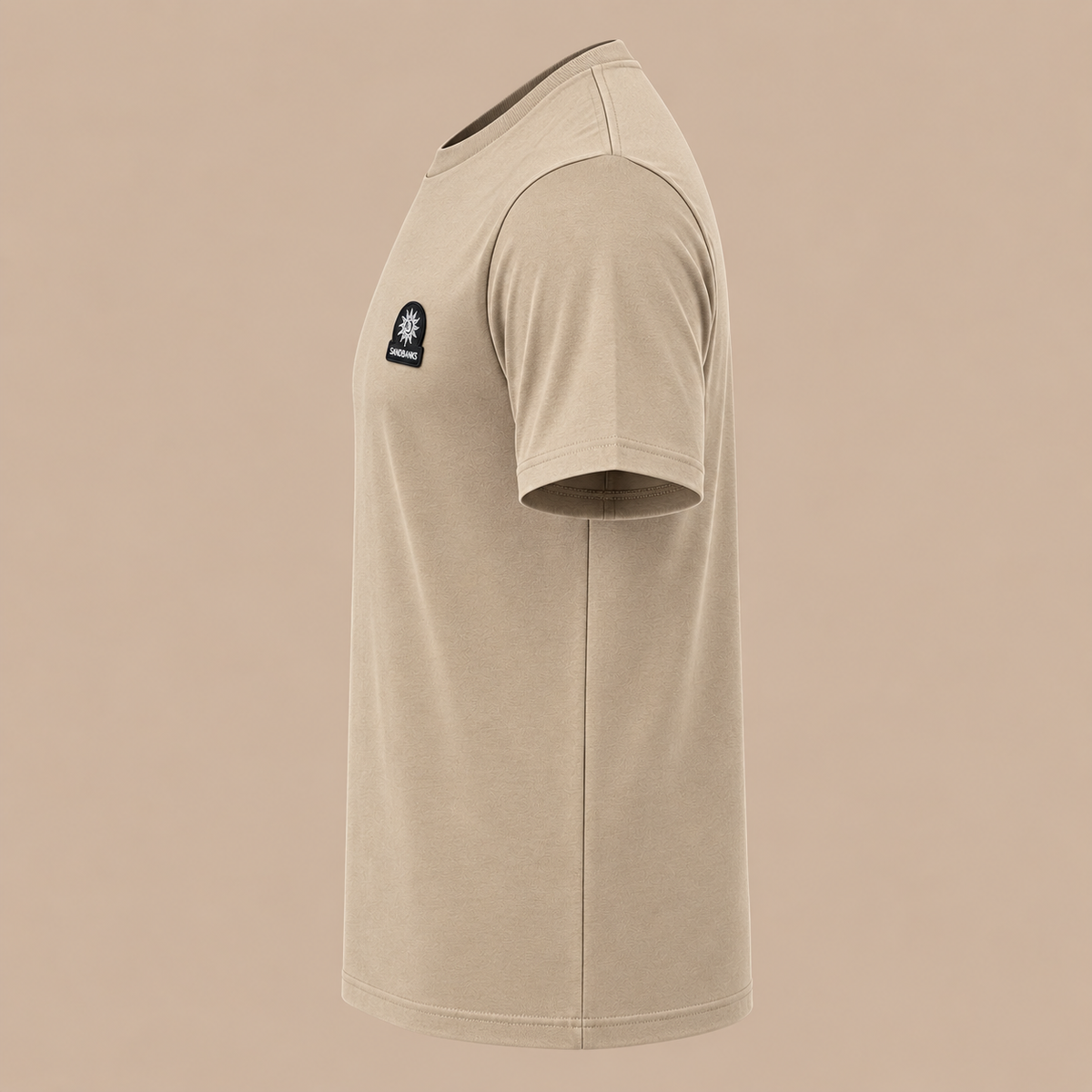 SANDBANKS Badge Logo Tee - Beige
