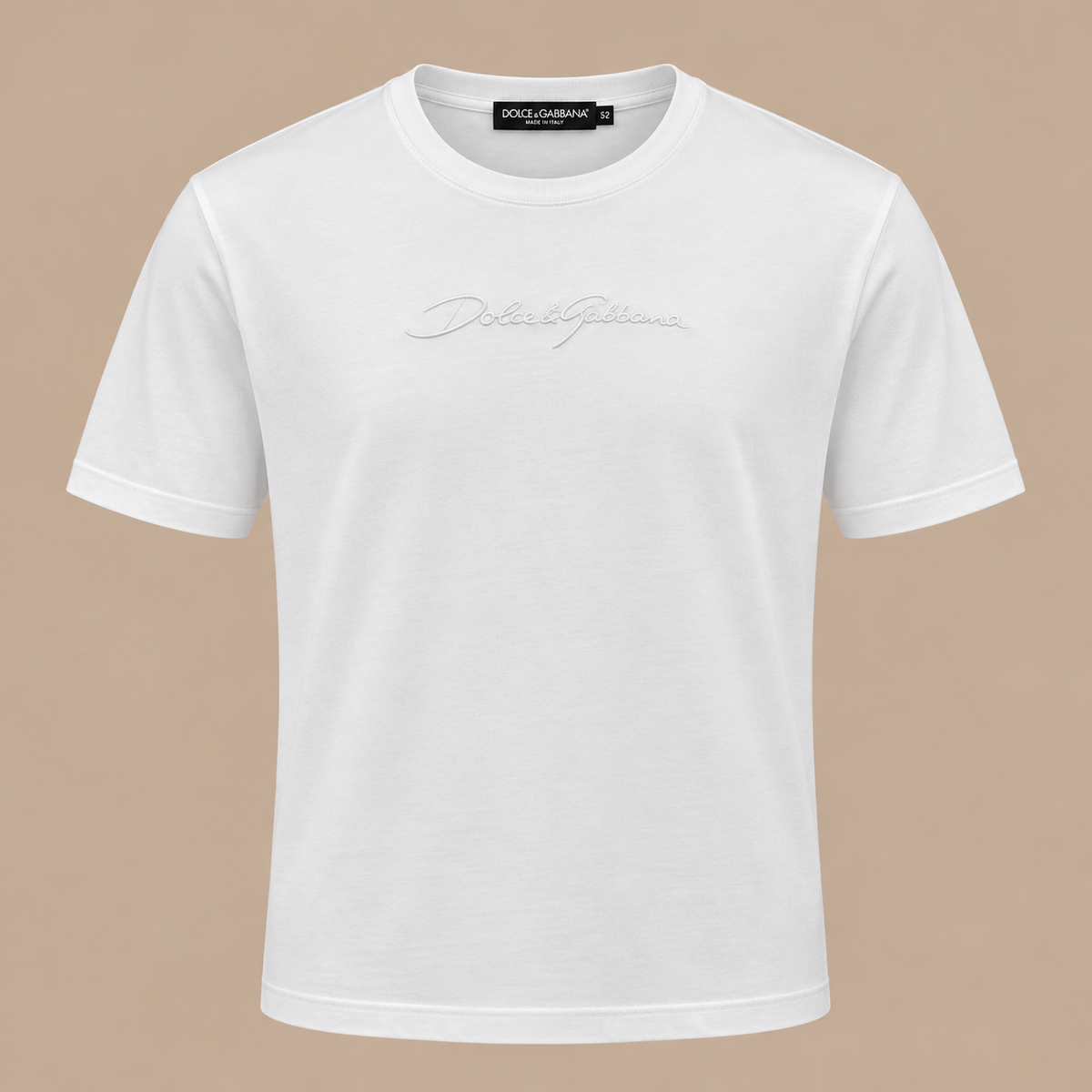 DOLCE & GABANNA Chest Logo Tee - White.
