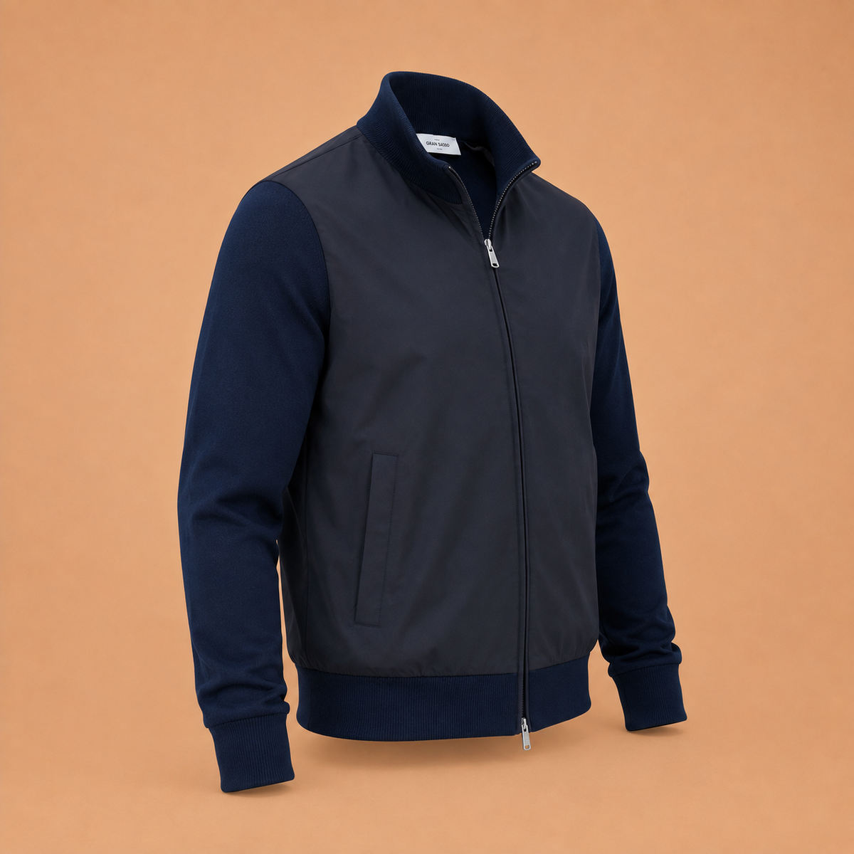 Gran Sasso Hybrid Full Zip Jacket - Navy / Black