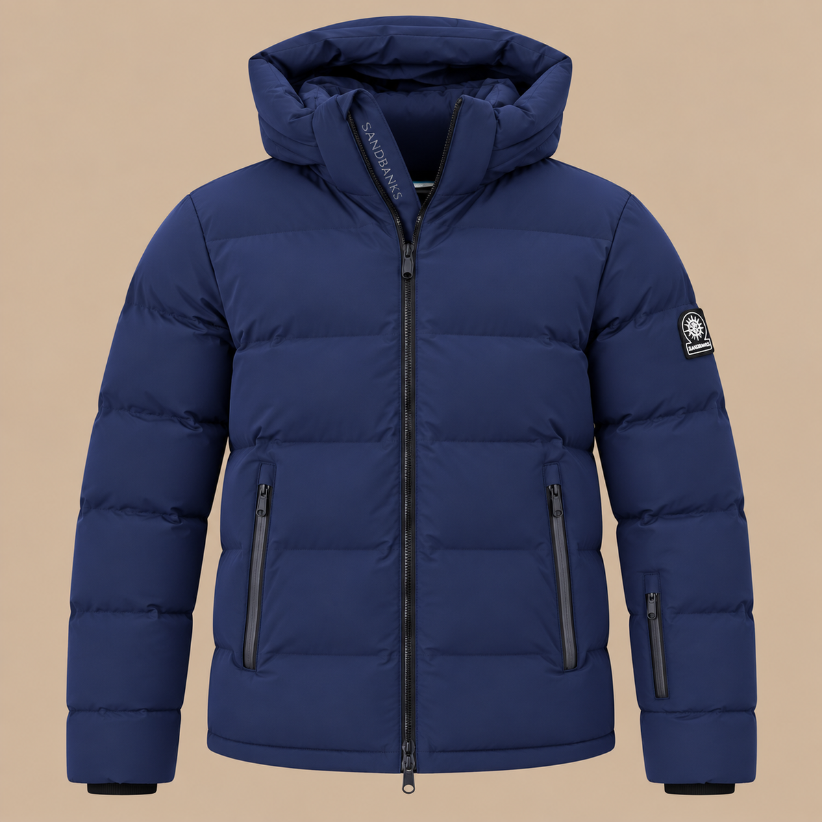 SANDBANKS Waterproof Banks Puffer Coat - Navy