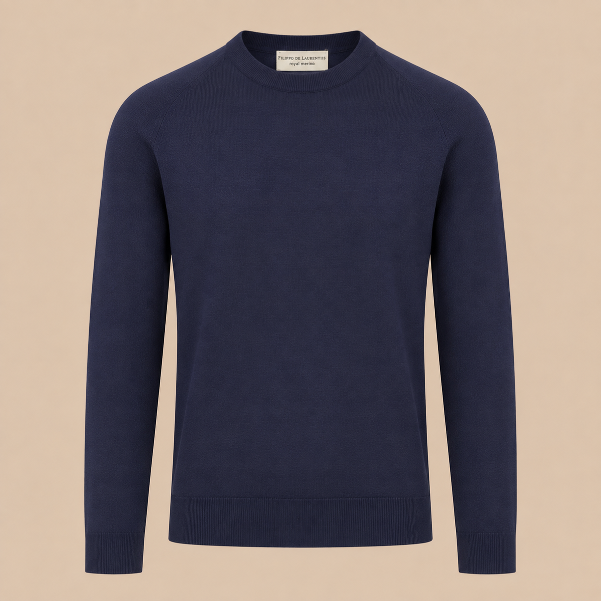 FILLIPPO DE LAURENTIIS Crew Knit Jumper - Navy