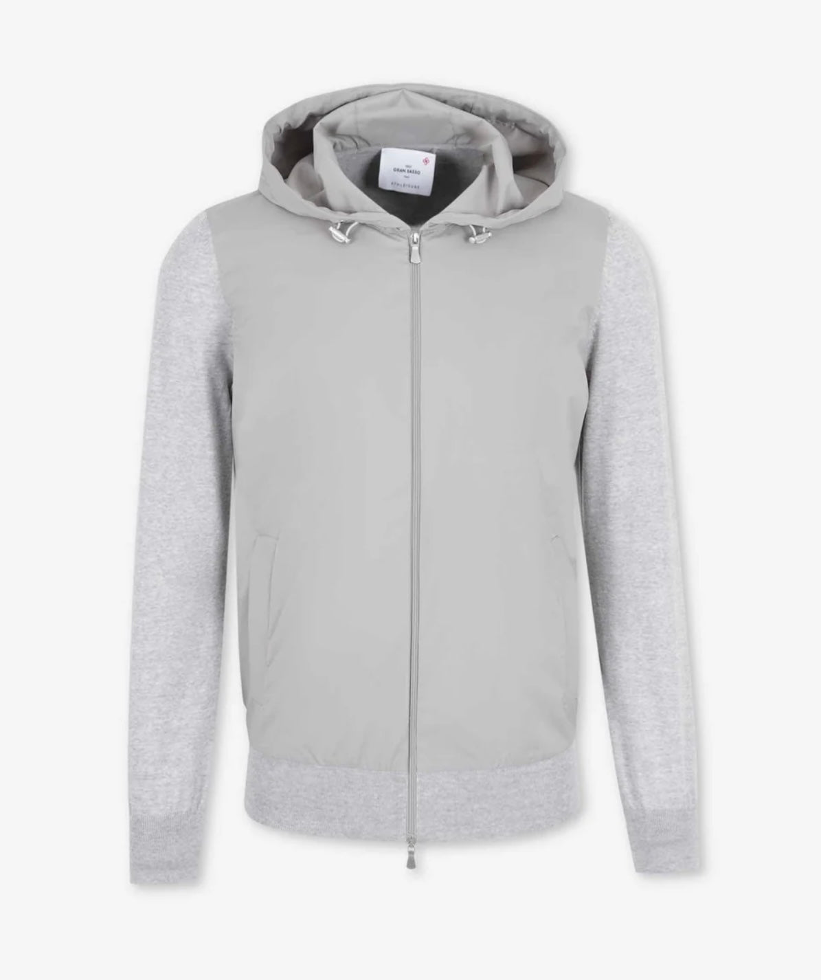 Gran Sasso Hybrid Full Zip Hooded Jacket stone / grey