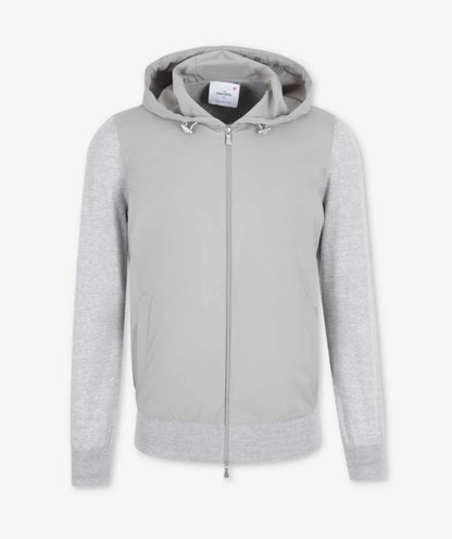 Gran Sasso Hybrid Full Zip Hooded Jacket stone / grey