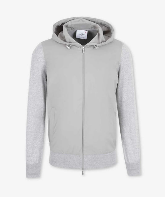 Gran Sasso Hybrid Full Zip Hooded Jacket stone / grey