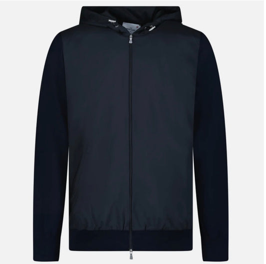 Gran Sasso Hybrid Full Zip Hooded Jacket navy / black