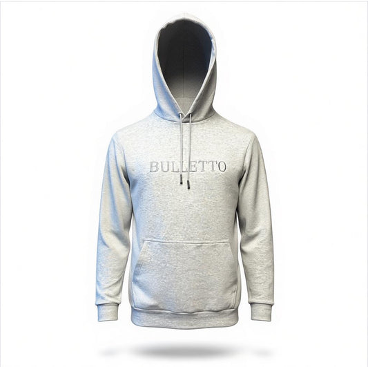 BULLETTO EMBROIDERED  HOODIE GREY