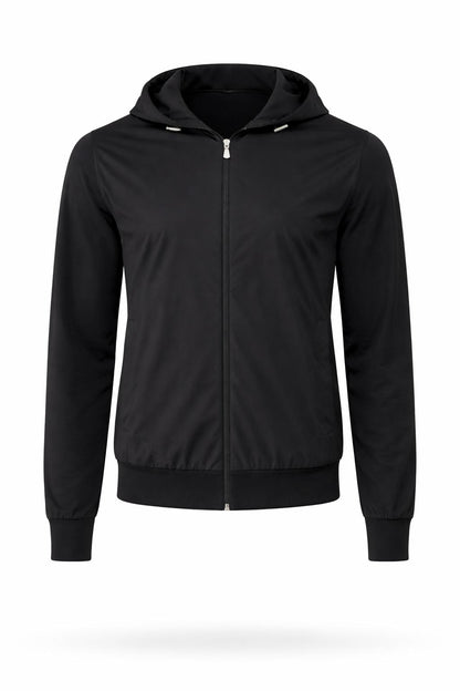 Gran Sasso Hybrid Full Zip Hooded Jacket black