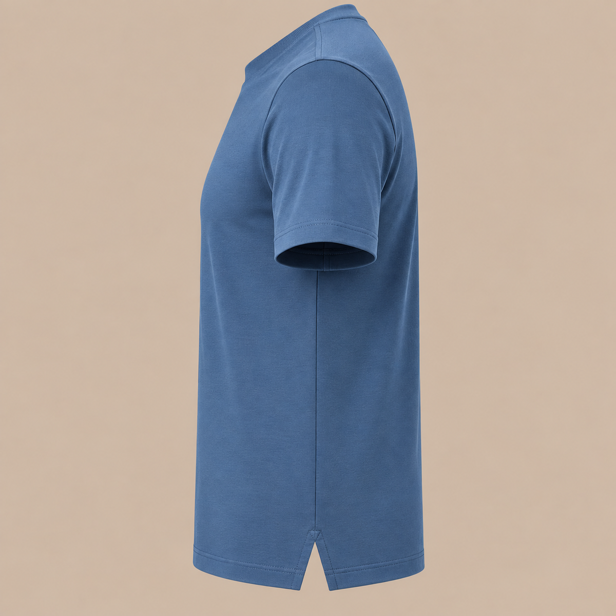 THOMAS MAINE Crew Tee - Steel Blue